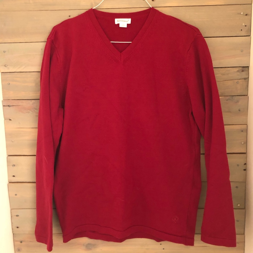 Organic Cotton Fair Made Classic V-neck Sweater Men’s Medium